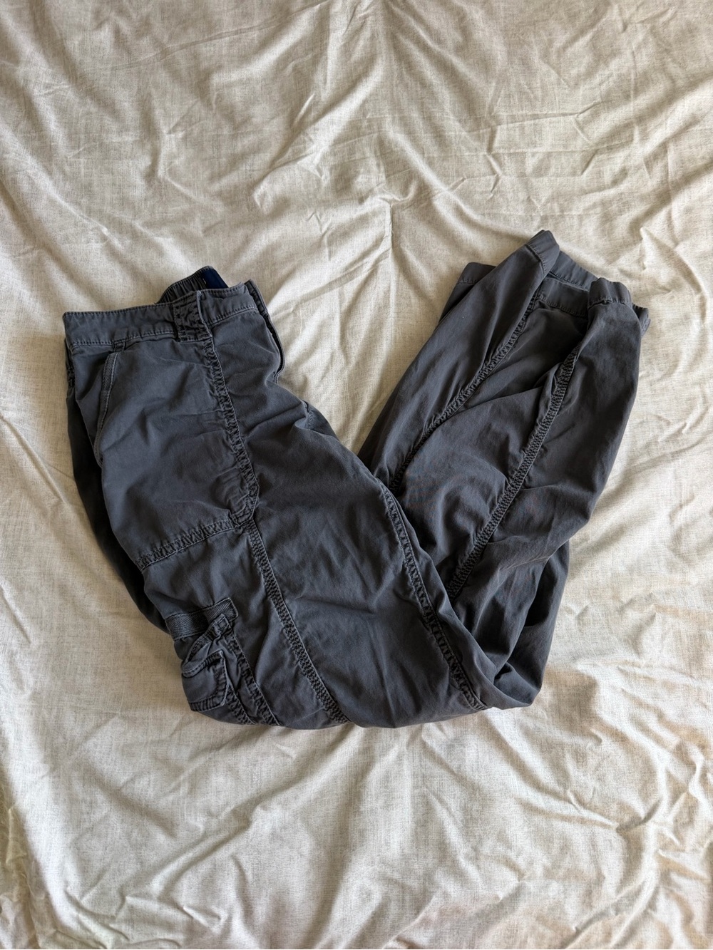Hollister California Grey Low Rise Cargo Pants (S)